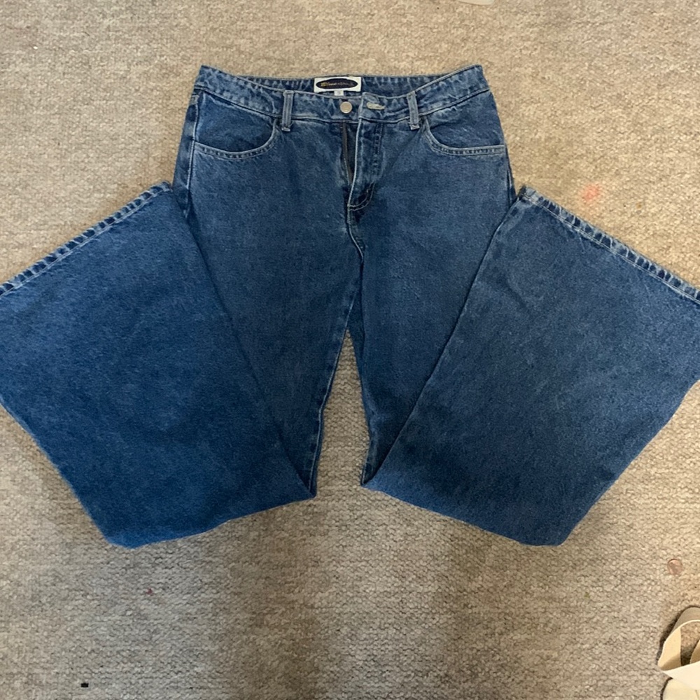 Blue asphalt dark wash, bell bottom jeans